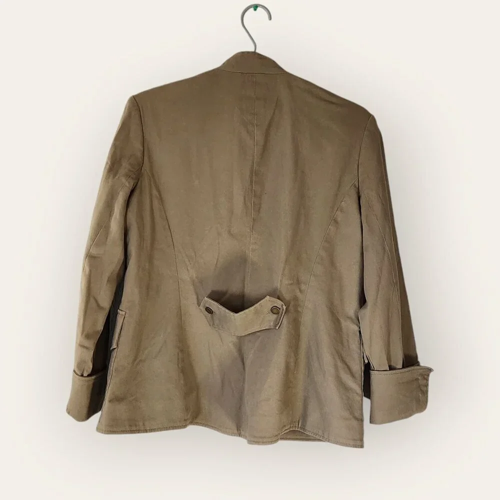 FASHIONISTA WOMENS SIZE 12 LIGHT BROWN CREAM BLAZER JACKET - Picture 9 of 9